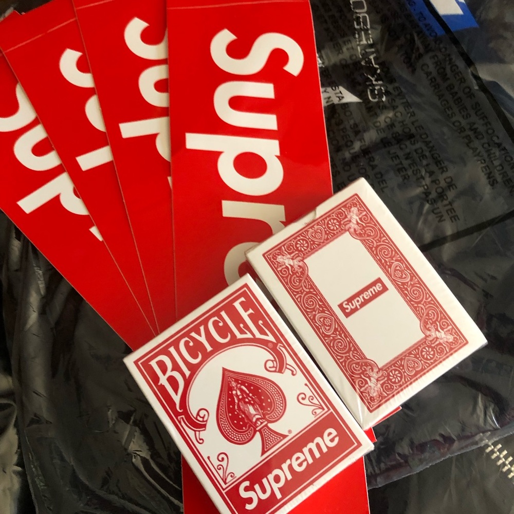 Supreme Stickers and Deck of Cards